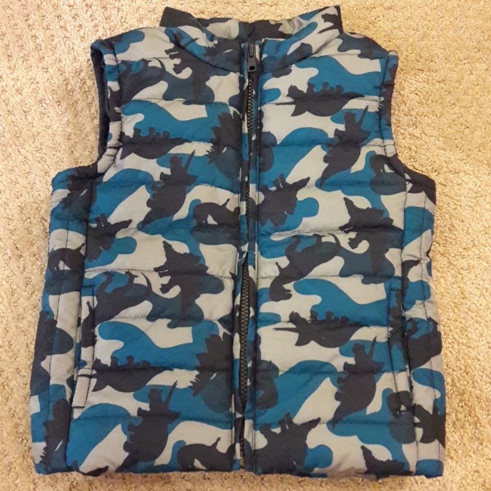 Gymboree boy vest 2T toddler dinosaur